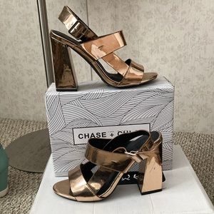 Gold Block Heels